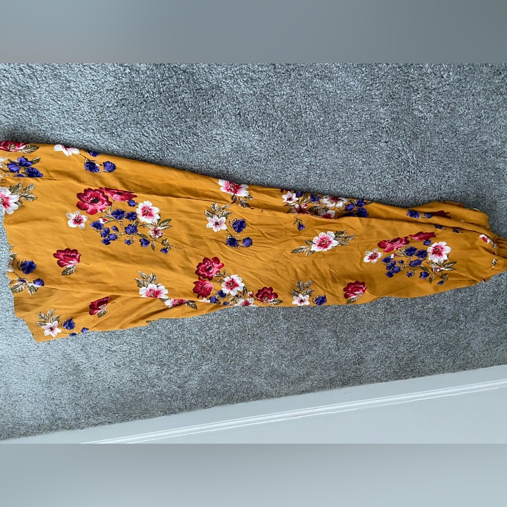 Floral Mustard pants